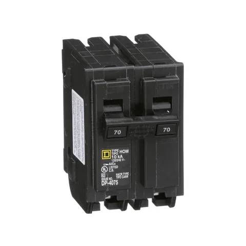 Schneider Electric HOM270 Homeline Miniature Circuit Breaker, 70A, 2 Pole, 120/240VAC, 10kA AIR, Standard Type, Plug-In Mounting — Accessori generali