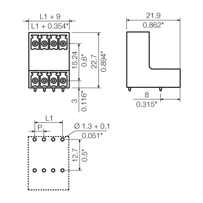 Weidmuller 1033570000 PCB Plug-in Connector SCDV-THR 3.81/18/90G 3.2SN BK BX — Accessori generali