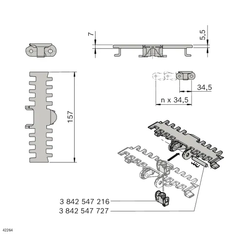 3842996489 Bosch Rexroth, Catene e catene a rulli
