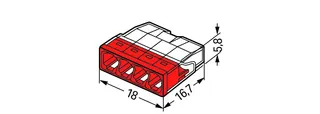 Wago 2273-204 PUSH WIRE® Connector for Junction Boxes, 4-Conductor — Connectors & Plugs