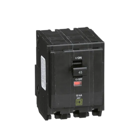 Schneider Electric QO345 Mini circuit breaker, QO, 45A, 3 pole, 120/240VAC, 10kA, plug in mount — Accessori generali