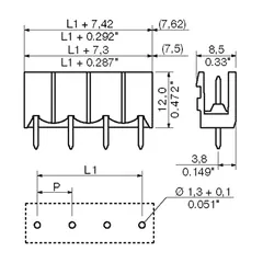 Weidmuller 1629040000 PCB Plug-in Connector SL 7.50/04/180 3.2SN OR BX — General Accessories
