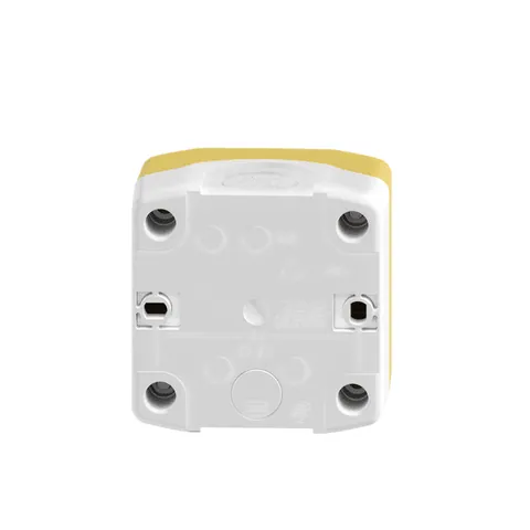 Schneider Electric XALK178F Complete control station, Harmony XALD, XALK, plastic, yellow lid, 1 red mushroom push button 40mm, turn to release, 2NC — Switches & Modular Apparatus