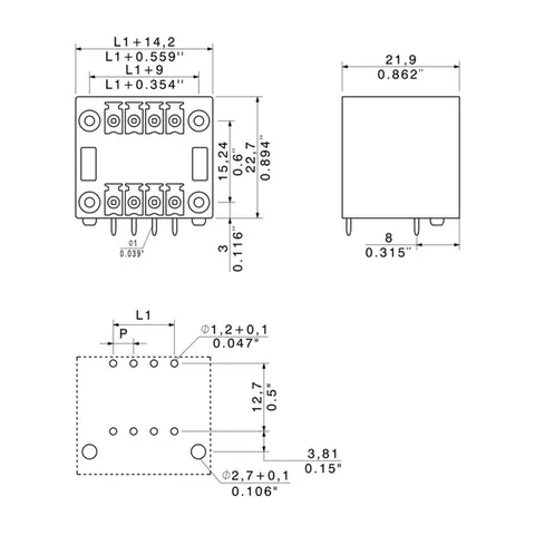Weidmuller 1973380000 PCB Plug-in Connector SCD 3.81/28/90F 3.2SN OR BX — Accessori generali