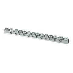 Panduit UGB2/0-414-12 StructuredGround™ UGB2/0-414-12 Universal Grd Bar, Silver, Copper, Tin-Plated — Connectors & Plugs