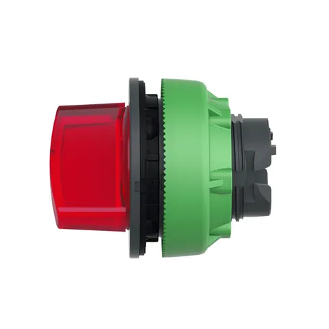 Schneider Electric ZB5FK1243 Head for illuminated selector switch, Harmony XB5, plastic, red handle, universal LED, 2 positions, stay put — General Accessories