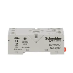 Schneider Electric 70-750E8-1 Socket, SE Relays general purpose relay accessory, DPDT, 12A, 300 V, 8 pins, lift terminals, 750/750H series — Akcesoria ogólne