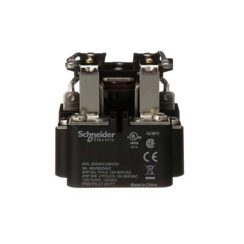 Schneider Electric 199AX-10 Power relay, DPST-NO, 40A, 240 VAC, open type — Contattori e relè