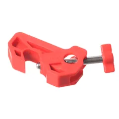 Panduit PSL-MCBNT-V Circuit Breaker Lockout no tool, Nylon, Red, 0.4"x1.9", PK5 — Hand & Power Tools