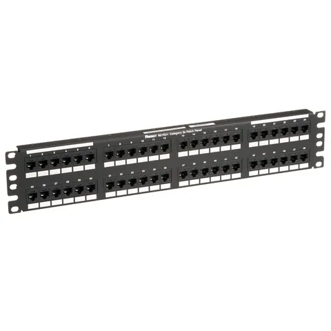 Panduit NK5EPPG48Y NetKey Cat 5e Flat Punchdown Keystone Panel, 48-Port — Accesorios generales