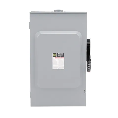 Schneider Electric H324NRB Safety switch, heavy duty, fusible, 200A, 4 wire, 3 pole, 1 neutral, 60hp, 240VAC/250VDC, 3R, bolt on hub provision — General Accessories