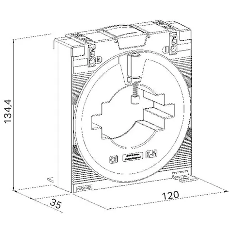 Wago 855-801/2000-1001 Plug-in current transformer; 2000 A / 1 A — Allgemeines Zubehör