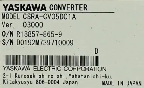 Yaskawa CSRA-CV05D01A Módulo convertidor de potencia Yaskawa CSRA-CV05D01A — Transformadores industriales y convertidores