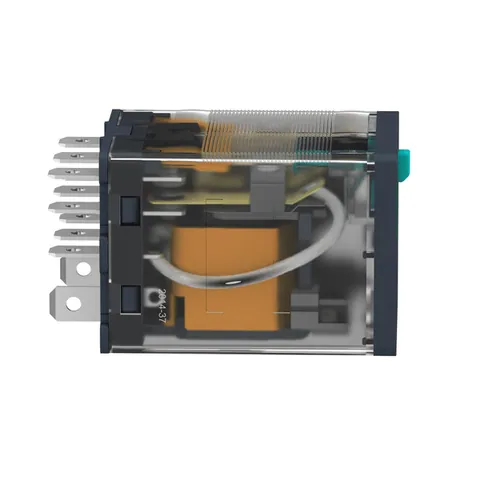 Schneider Electric RPM32BD plug-in relay, Harmony electromechanical relays, 15A, 3CO, with LED, lockable test button, 24V DC — Contactores y relés