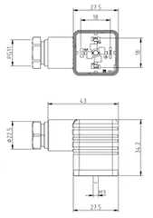 HIRSCHMANN 932109106 932109106 - GDM 3011 J grigio - Connettore per valvola DIN, Forma A, Collegabile sul campo, 3+Terra, PG 11, Grigio, Custodia, Senza circuiti, UL, 250 V — Connettori e spine