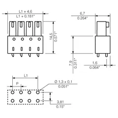 Weidmuller 1976590000 PCB Plug-In Connector 3.81mm 9 Poles 180° 1.5mm — Accessori generali