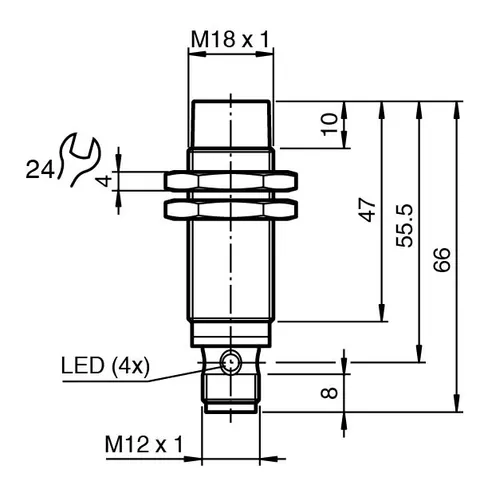 Pepperl+Fuchs NBN12-18GM50-A2-V1 Inductive sensor — Sensores de proximidad e inductivos