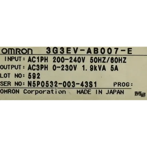 Omron 3G3EV-AB007-E Frequency Converter — Inverter e convertitori di frequenza