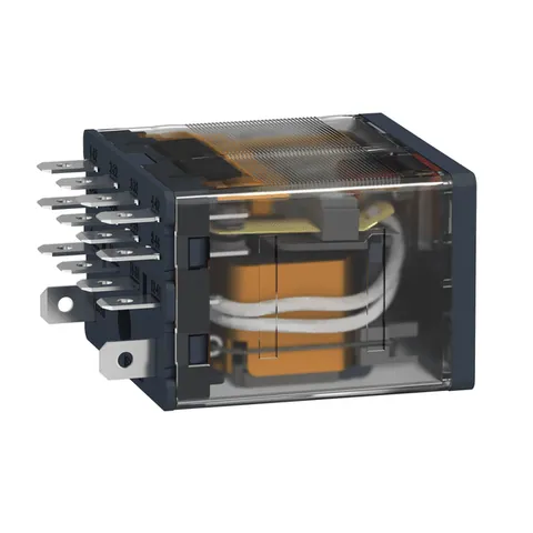 Schneider Electric RPM42B7 Harmony RPM Power Plug-in Relay, 15A, 4CO, with LED, Lockable Test Button — Styczniki i przekaźniki