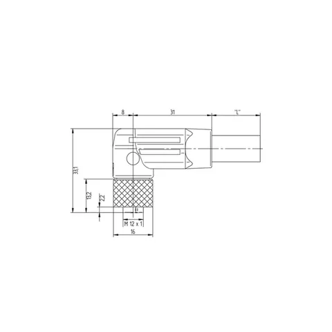 Weidmuller 2455200300 SAIL-M12BW-L-3.0PGR — Industrial Cables & Wires