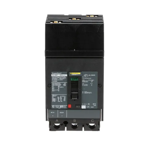 Schneider Electric HJA36040 PowerPacT H-Frame Circuit Breaker, 40A, 3 Pole, 600VAC, 25kA, I-Line, Thermal Magnetic, 80%, ABC — Accessori generali