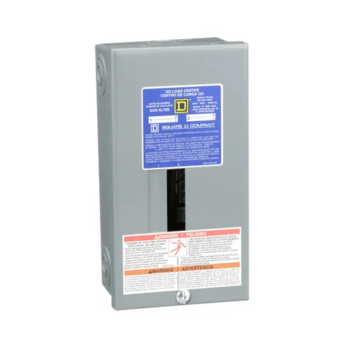 Schneider Electric QO24L70S Load center, QO, 1 phase, 2 spaces, 4 circuits, 70A fixed main lugs, NEMA1, surface cover, UL — General Accessories