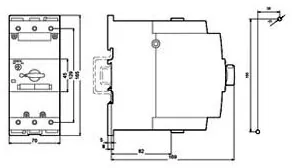 Siemens 3RV1041-4MA10 Circuit breaker size S3 for motor protection, Class 10 A-release 80...... — Circuit Breakers & Fuses