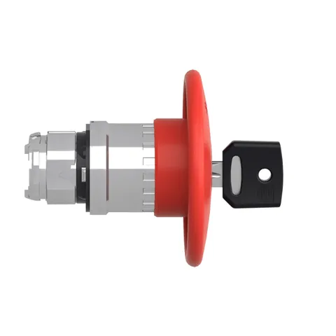 Schneider Electric ZB4BS964 Emergency stop head, Harmony XB4, switching off, metal, red mushroom 60mm, 22mm, trigger latching key release — Allgemeines Zubehör