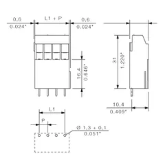 Weidmuller 1975290000 5.00 mm Printed Circuit Board Terminal, 6 Poles, 90° — Accessori generali