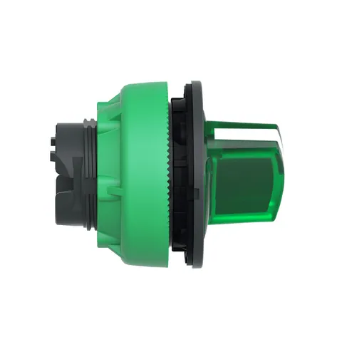 Schneider Electric ZB5FK1233 Head for illuminated selector switch, Harmony XB5, universal LED, green handle, flush, 22mm, 2 positions, stay put — General Accessories