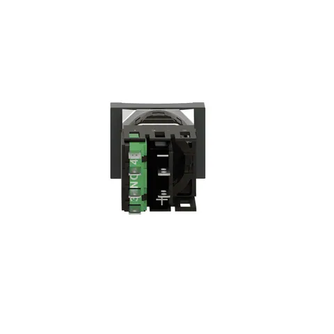 Schneider Electric XB6DW1B1B Complete illuminated push button, Harmony XB6, white rectang flush, 16mm, spring return 1NO 12...24V — Interruttori e apparecchiature modulari