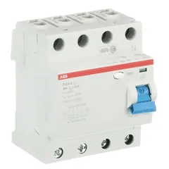 ABB 2CSF204101R3250 F204 A-25/0.3 Residual Current Circuit Breaker 4P A type 300 mA — Power Supply