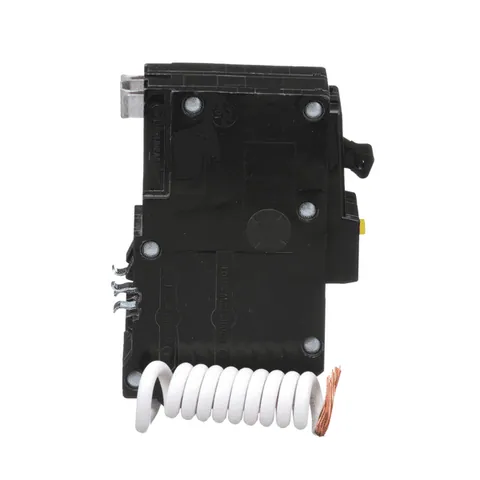 Schneider Electric QO215GFI Mini circuit breaker, QO, 15A, 2 pole, 120/240VAC, 10kA, 6mA grd fault A, pigtail, plug in mount — General Accessories