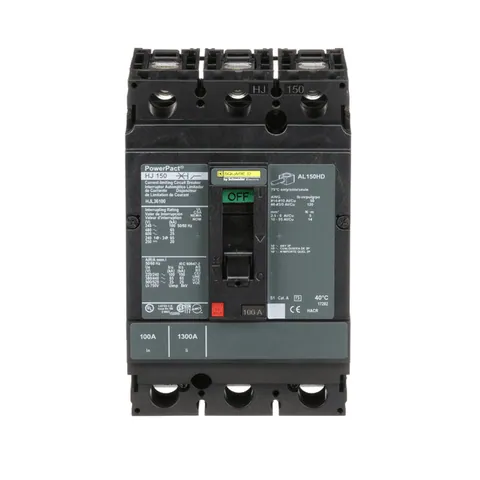 Schneider Electric HJL36100 PowerPacT H-Frame Circuit Breaker, 100A, 3 Pole, 600VAC, 25kA, Lugs — Accessori generali