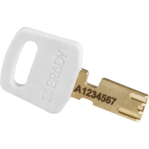 Brady Corporation NYL-WHT-38ST-KA3PK Brady SafeKey Lockout Padlock Nylon White 1.5" Steel Shkl Keyed Alike 3 Pk — Accessori generali