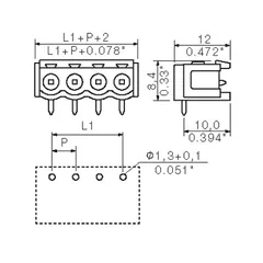 Weidmuller 1580990000 SL 5.00/15/90B 3.2SN OR BX — Accessori generali