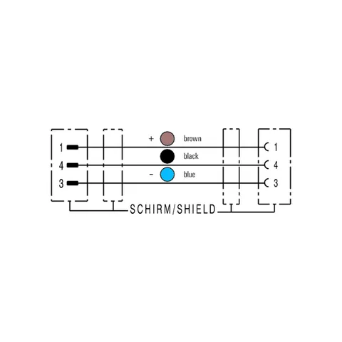 Weidmuller 1059721000 M12 to M12 Connector Line, 3-Pole, 10 m — Industrial Cables & Wires