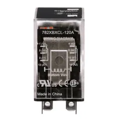 Schneider Electric 782XBXCL-120A Power relay, SE Relays, 15A, DPDT, 120 VAC, clear cover with LED indicator — Akcesoria ogólne