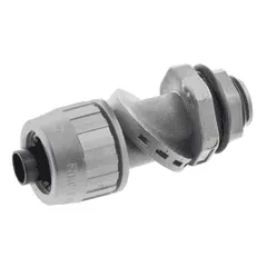 Hubbell PS0389NGY Kellems Wire Management, Liquidtight System, SWIVEL Male Liquid Tight Connector, 3/8", Non-Metallic, Gray — Steckverbinder & Stecker