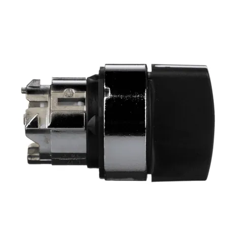Schneider Electric ZB4BD2 Harmony, 22mm Push Button, selector switch operating head, 2 position, maintained, black, unmarked — Interruptores y aparamenta modular