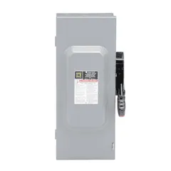 Schneider Electric H323N Heavy Duty Safety Switch, Fusible, 100A, 4 Wire, 3 Poles, 1 Neutral, 30hp, 240VAC/250VDC — Accessori generali