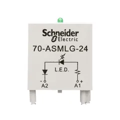 Schneider Electric 70-ASMLG-24 signaling indicator, General Purpose Relays, for coil powered 1 LED, green, 24V AC/DC — Akcesoria ogólne