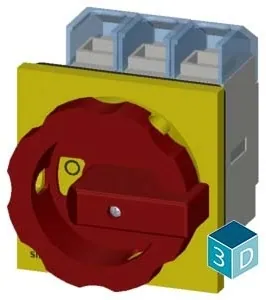 Siemens 3LD2704-0TK53 DISC SW 100A ROT HDL 4HOLE R/Y 3P — Switches & Modular Apparatus