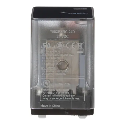 Schneider Electric 788XBXRC-24D General purpose relay, SE Relays, 788R, DPDT, 10A, 24 VDC, Quick terminal, clear cover — Akcesoria ogólne