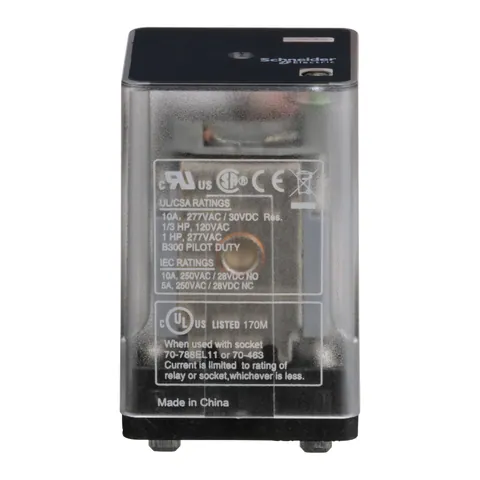 Schneider Electric 788XBXRCL-24D General purpose relay, SE Relays, 788R, DPDT, 10A, 24 VDC, Quick terminal, clear cover with LED — Akcesoria ogólne