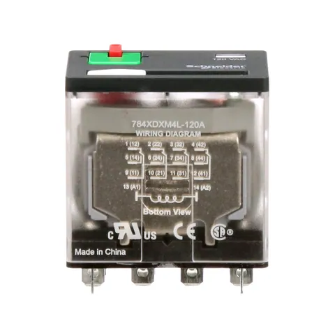 Schneider Electric 784XDXM4L-120A Power relay, SE Relays, 15A, 4PDT, 120 VAC, cover with locking push button and LED — Akcesoria ogólne