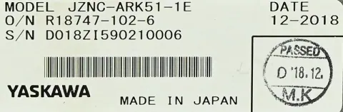 Yaskawa JZNC-ARK51-1E Unità CPU Yaskawa JZNC-ARK51-1E per YRC1000 — Componenti per robot