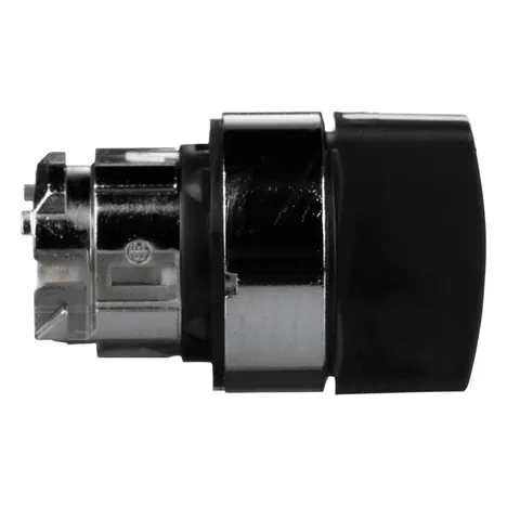 Schneider Electric ZB4BD3 Harmony, 22mm Push Button, selector switch operating head, 3 position, maintained, black, unmarked — Interruptores y aparamenta modular