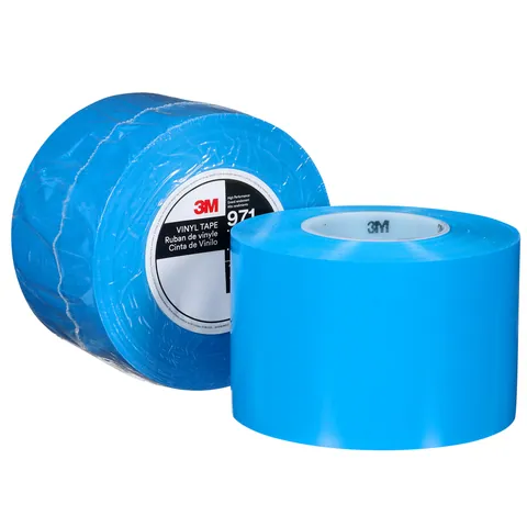 3M 7100254036 Durable Floor Marking Tape 971, Blue, 4 in x 36 yd, 17 mil, 3 Rolls/Case, Individually Wrapped Conveniently Packaged — General Accessories
