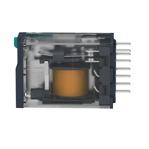 Schneider Electric RXM3AB2BD miniature plug in relay, Harmony Electromechanical Relays, 10A, 3CO, with LED, lockable test but to n, 24V DC — Contattori e relè